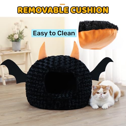 Halloween Cat Bed Warm Plush Removable Cushion M76880