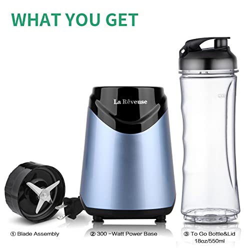 Personal Size 300 Watts Blender with 18 oz BPA-free Portable Bottle R5132