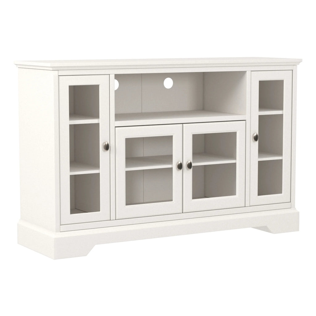 White Wood Media Storage TV Stand Console G20657