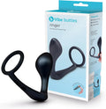 Black Silicone Cock Ring and Butt Plug Y91227