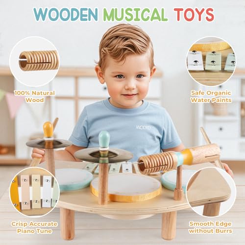 Kids Drum Set Montessori Musical Instruments Xylophone Drum Kit Y998