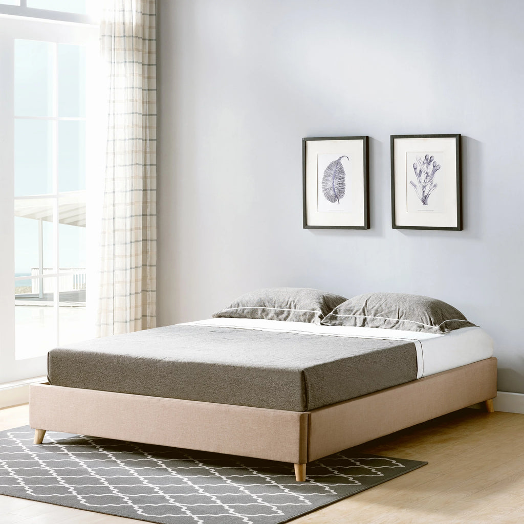 Queen Platform Bed Frame Dark Grey N4935