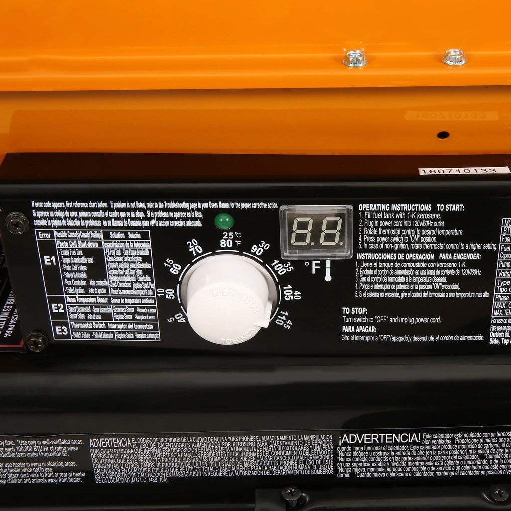 Kerosene Diesel Forced Air Heater with Thermostat 140,000 BTU A964
