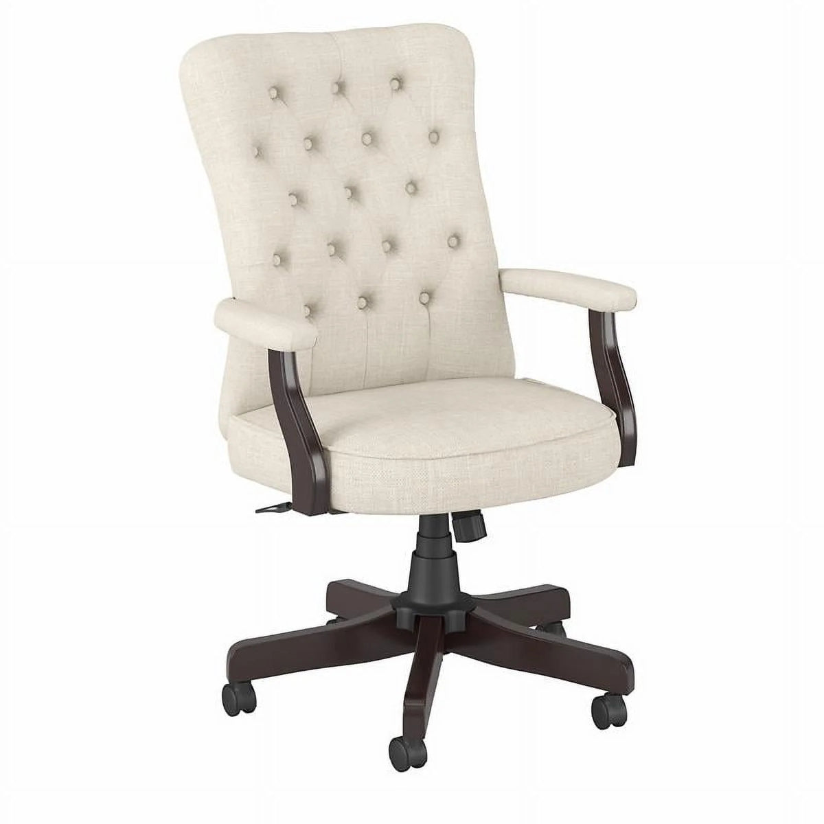 High Back Fabric Office Chair with Arms in Cream L667