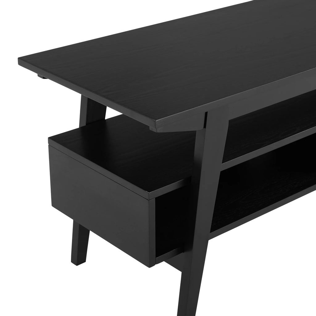 47" Black 2-Cubby TV Stand P1213