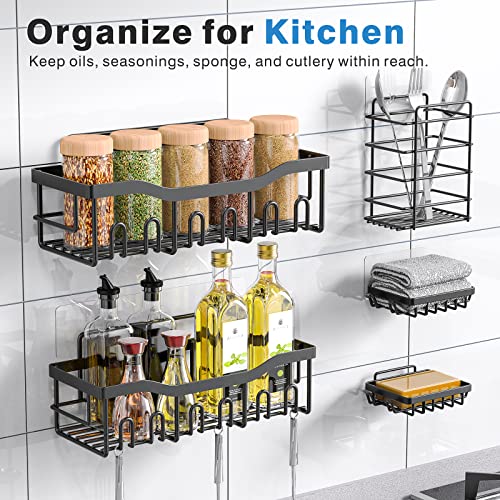 5 Pack Rustproof Stainless Steel Adhesive Shower Caddy R685