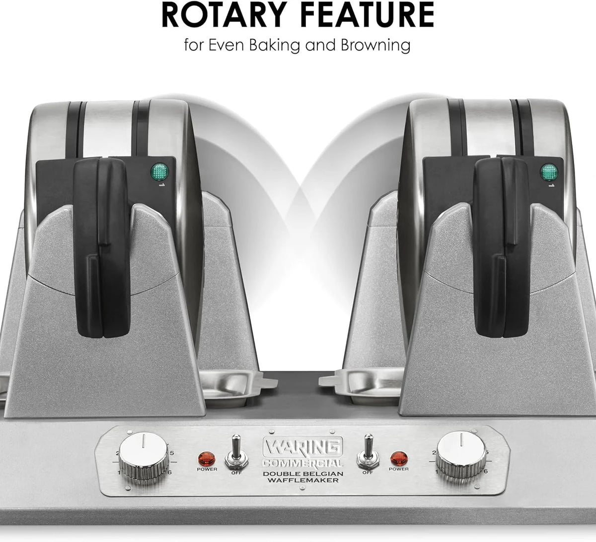Double Side Belgian Waffle Maker, Non Stick Plates, 75 Waffles Per Hour R535498