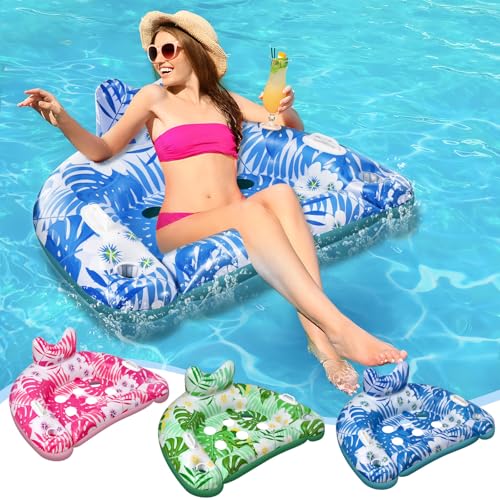 3 Pack Inflatable Pool Floats with Cupholders X218