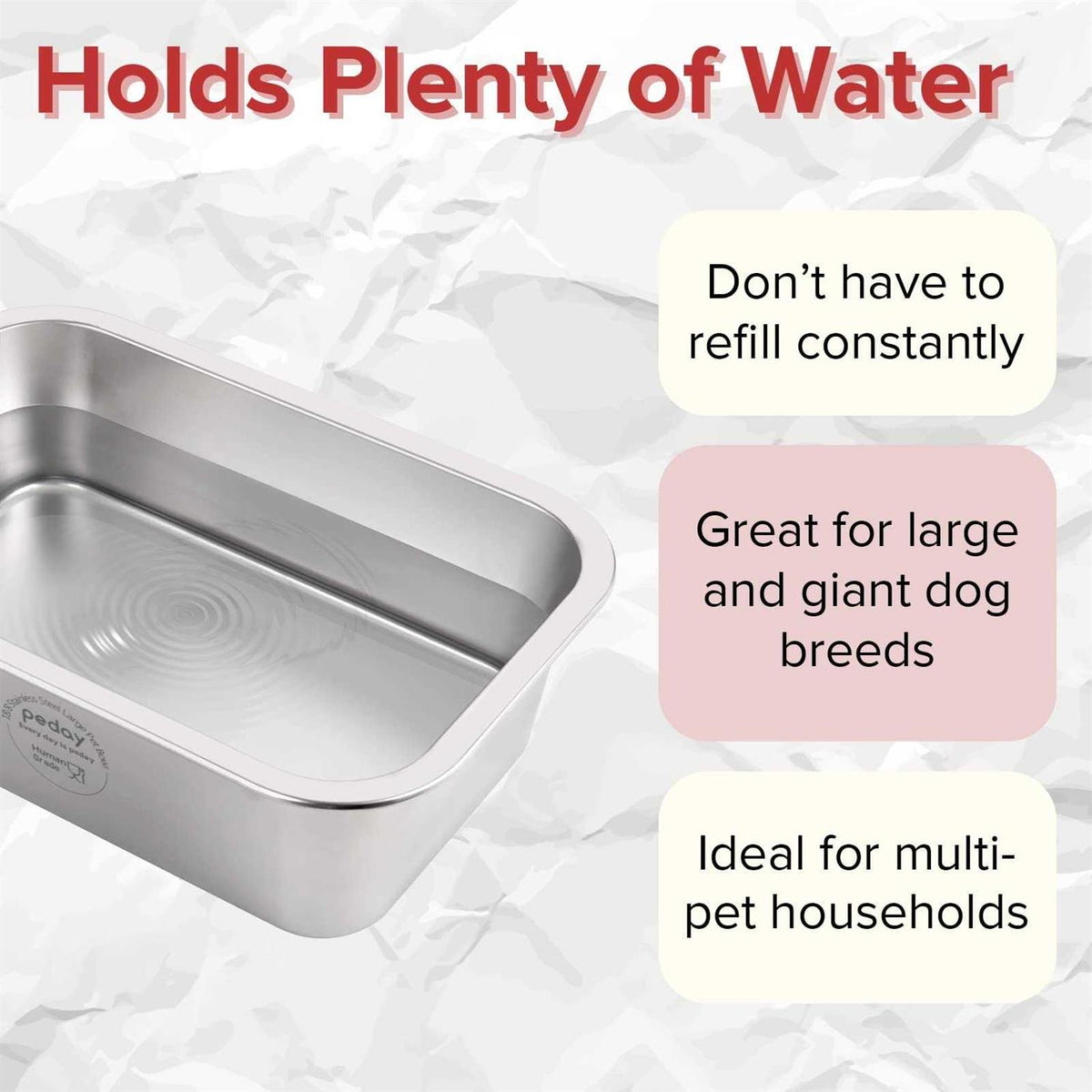 Large 304 Stainless Steel Dog Bowl K9999