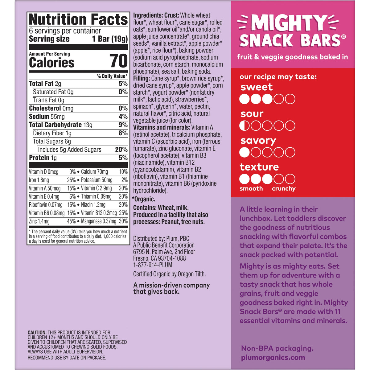 Strawberry Snack Bars 0.67 oz 6 Count 8 Pack Z9236