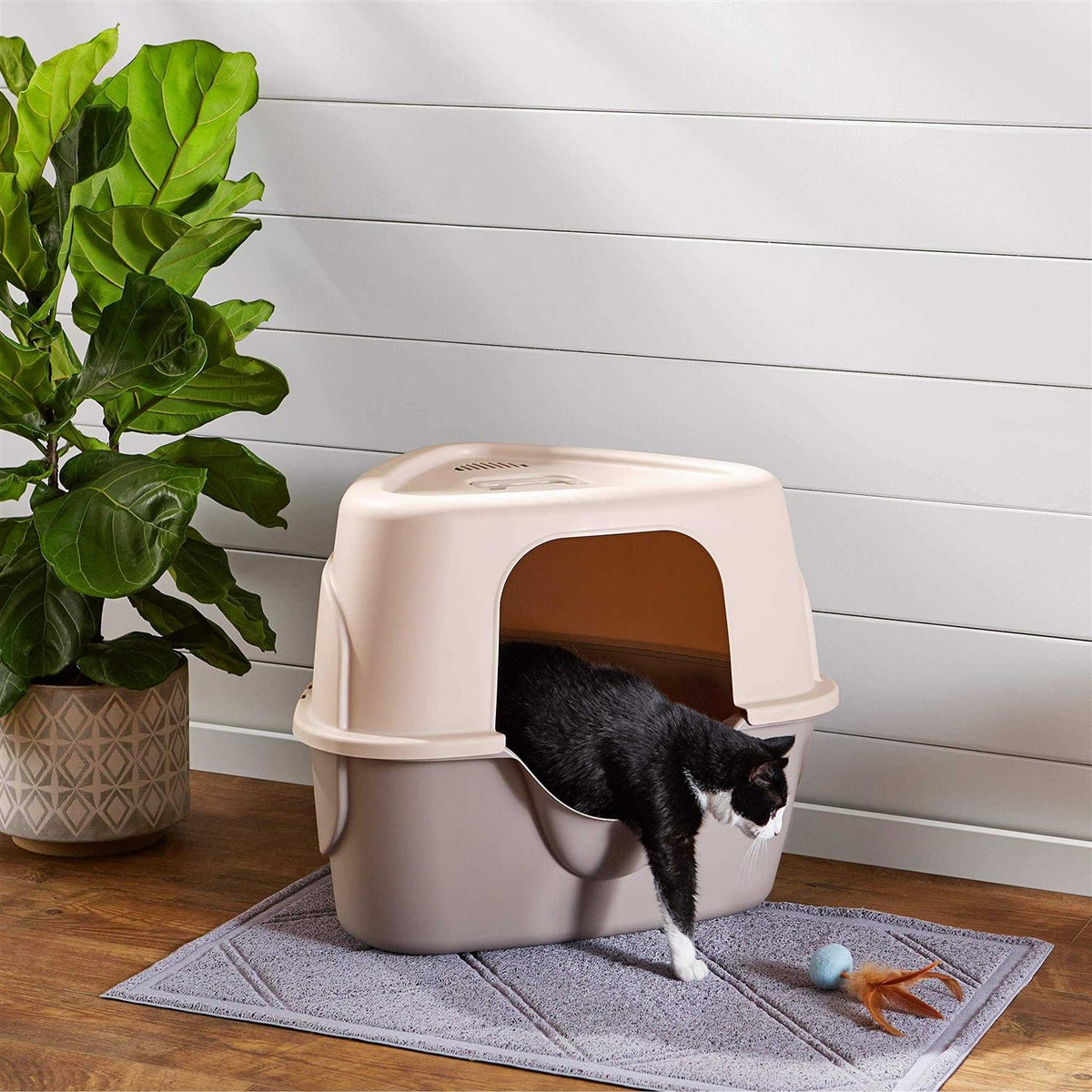 Hooded Corner Cat Litter Box L67262