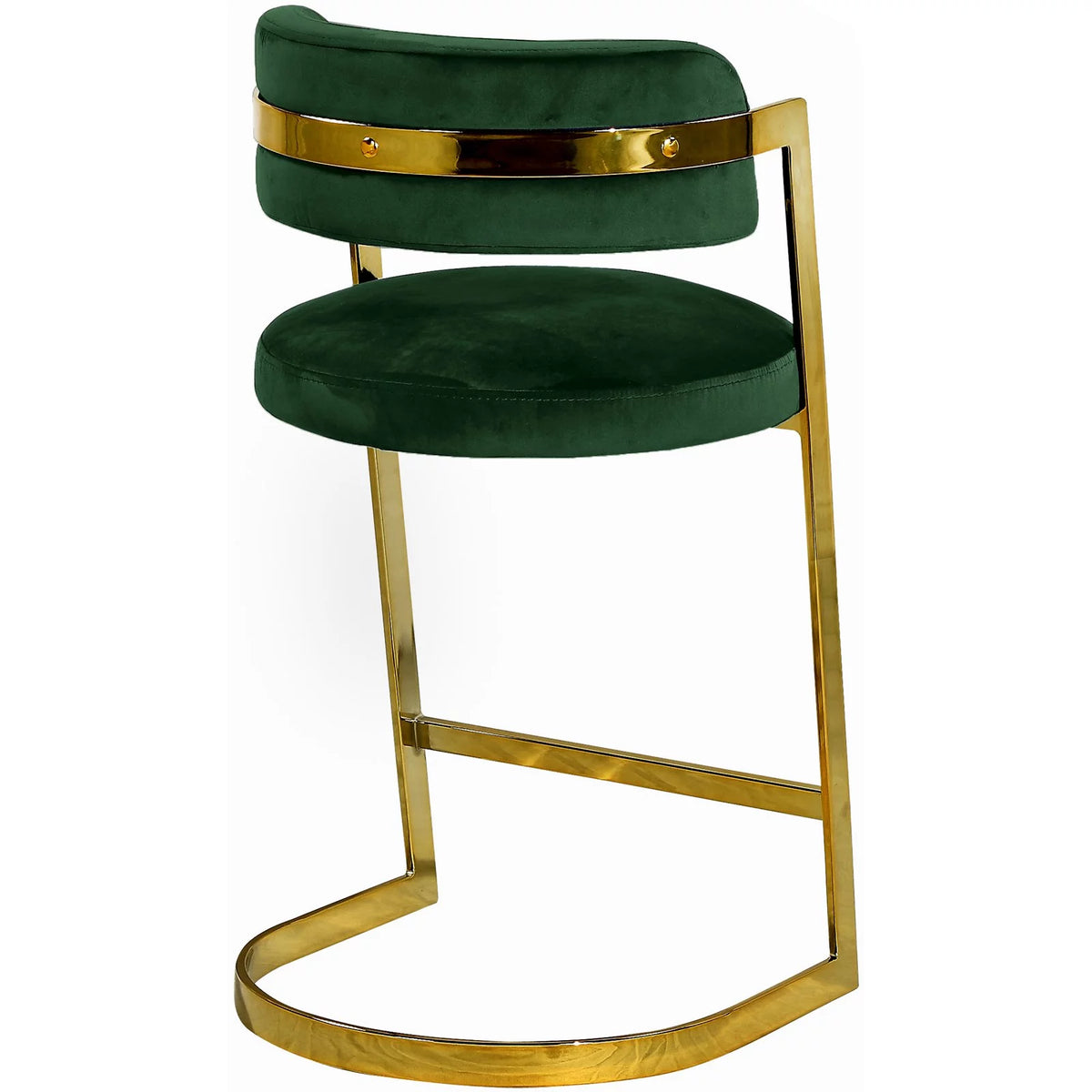 Black Velvet Counter Stool Set of 2 W721