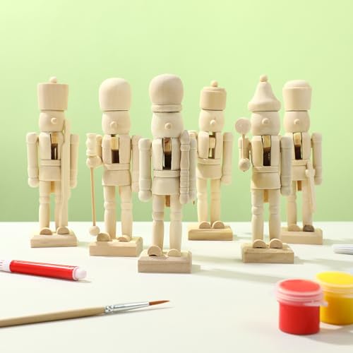 Unpainted Wooden Nutcracker 12Pcs M662