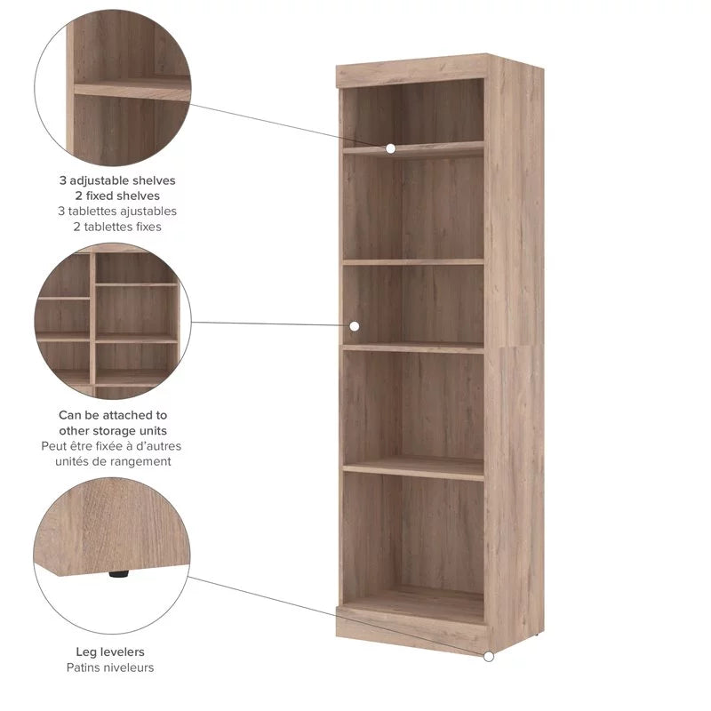 25" Shelving Unit in Rustic Brown W156300