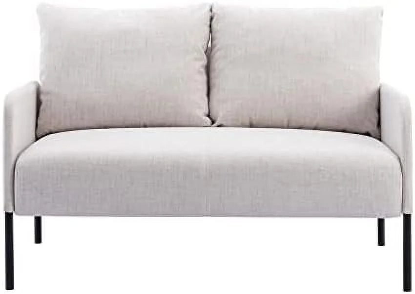 Beige Fabric Loveseat Sofa Y810