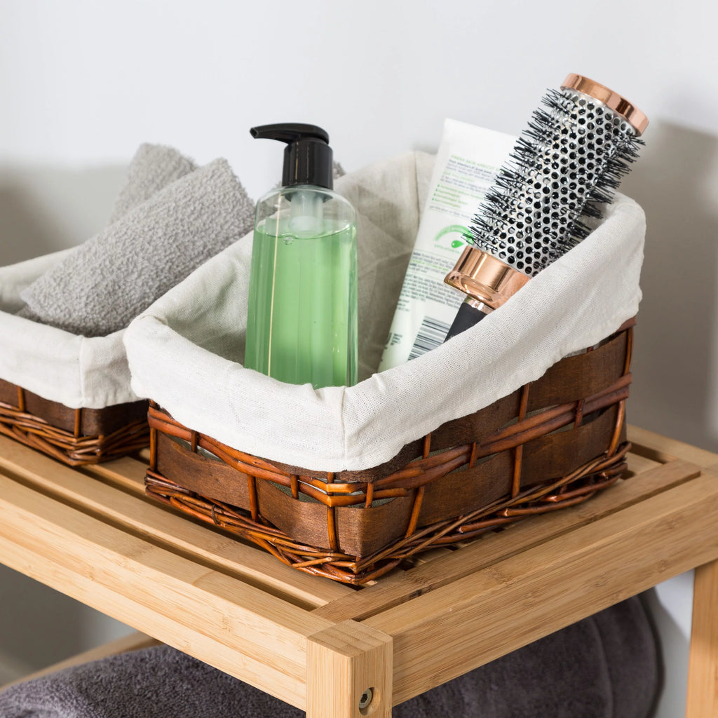 Wicker Laundry Hamper and Bath Storage Basket Set of 7 P901