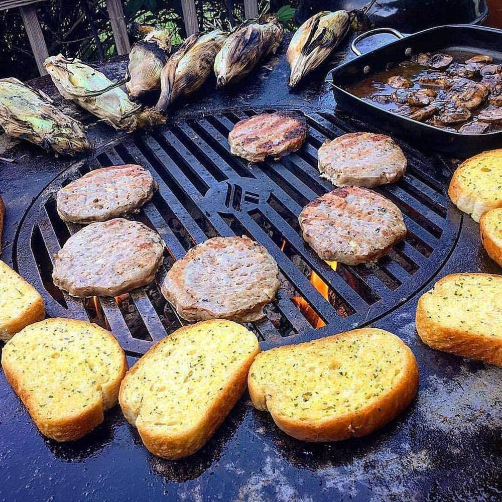 24" Carbon Steel BBQ Grill Griddle and Grate Combo V828864