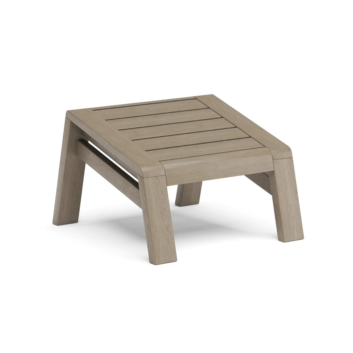 Gray Wood Outdoor Lounge Chair with Ottoman Y4516