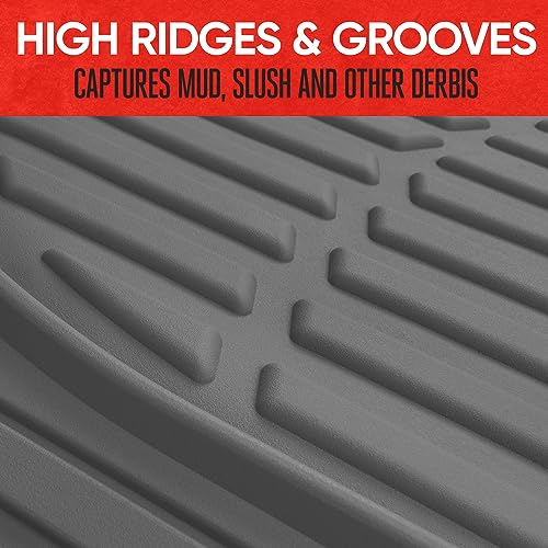 Black All-Weather Automotive Floor Mats Full Set I629
