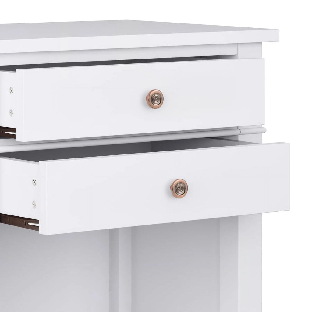White 24 inch Wood Nightstand B5946
