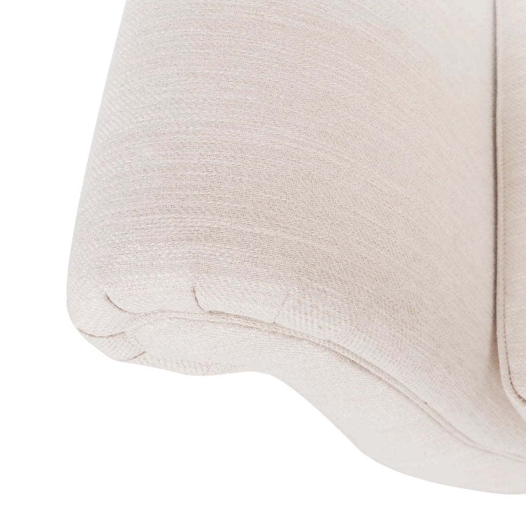 Beige Fabric Chaise Lounge With Bolster Pillow Y42084