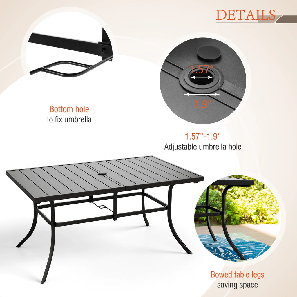 7 Pieces Wicker Rattan Patio Dining Set U5282