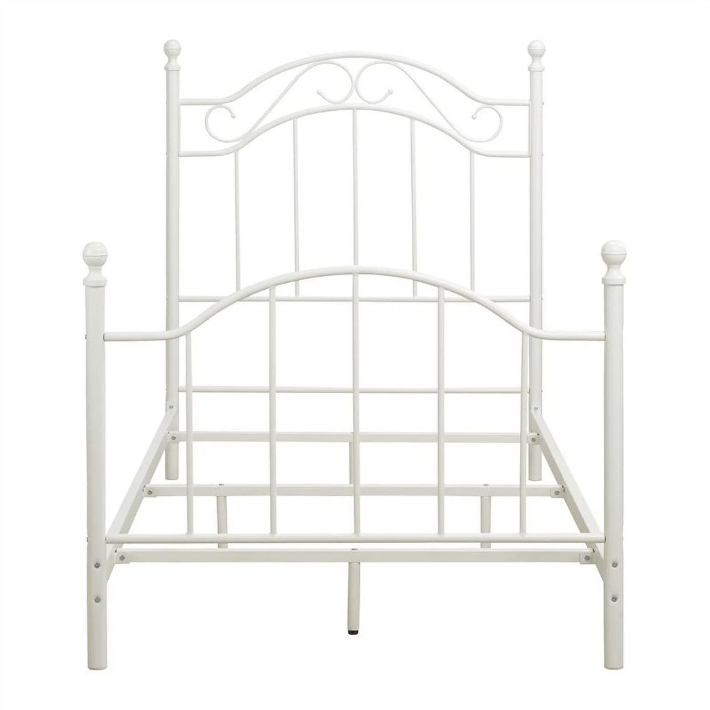 White Twin Metal Bed A607