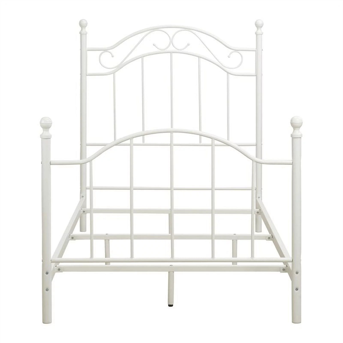 White Twin Metal Bed A607