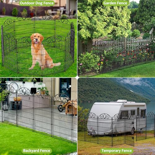 48" H x 21' L Rustproof Metal Garden Fence Panel B639