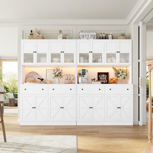 71" Black Kitchen Pantry Cabinet with Charging Station B49423