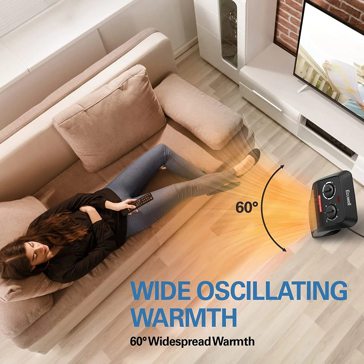 18" 1500W Ceramic Electric Tower Heater Y238