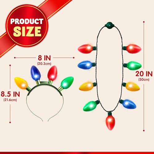 Christmas Light Up Headband and Necklace N65121