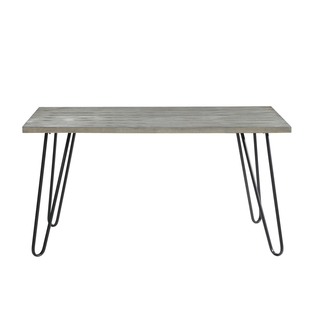 Rectangular Wooden Dining Table with 4 Velvet Chairs J5438
