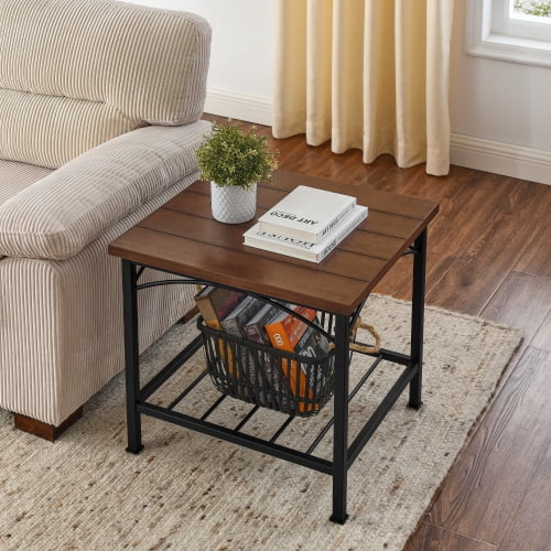 Coffee Table Set of 3 with Storage Shelf L195