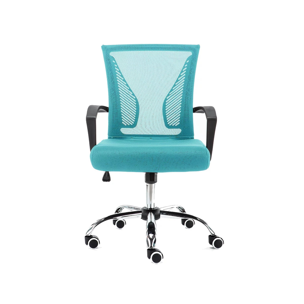 Black & Aqua Ergonomic Mesh Mid Back Office Chair E90750