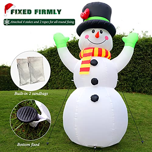 7FT Christmas Inflatable Snowman with LED Light O23615