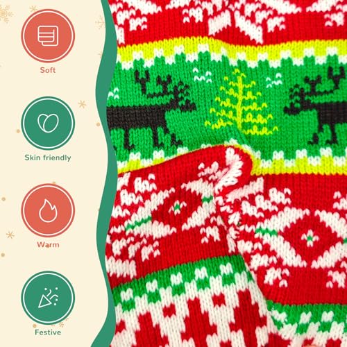 Grey Dog Christmas Sweater with Leash Hole M347