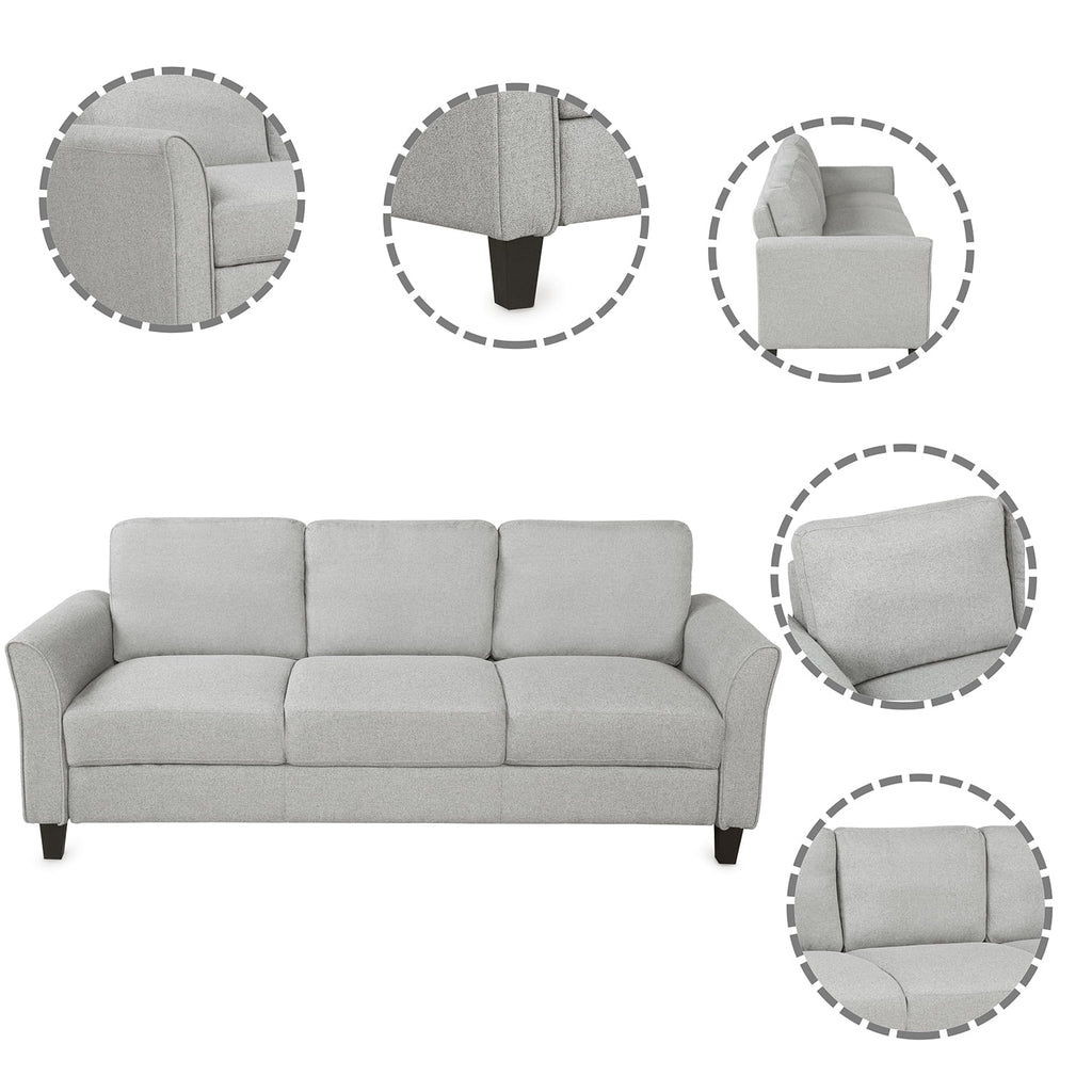 Light Gray Sofa Loveseat Chair 3-Seat Sofa F578