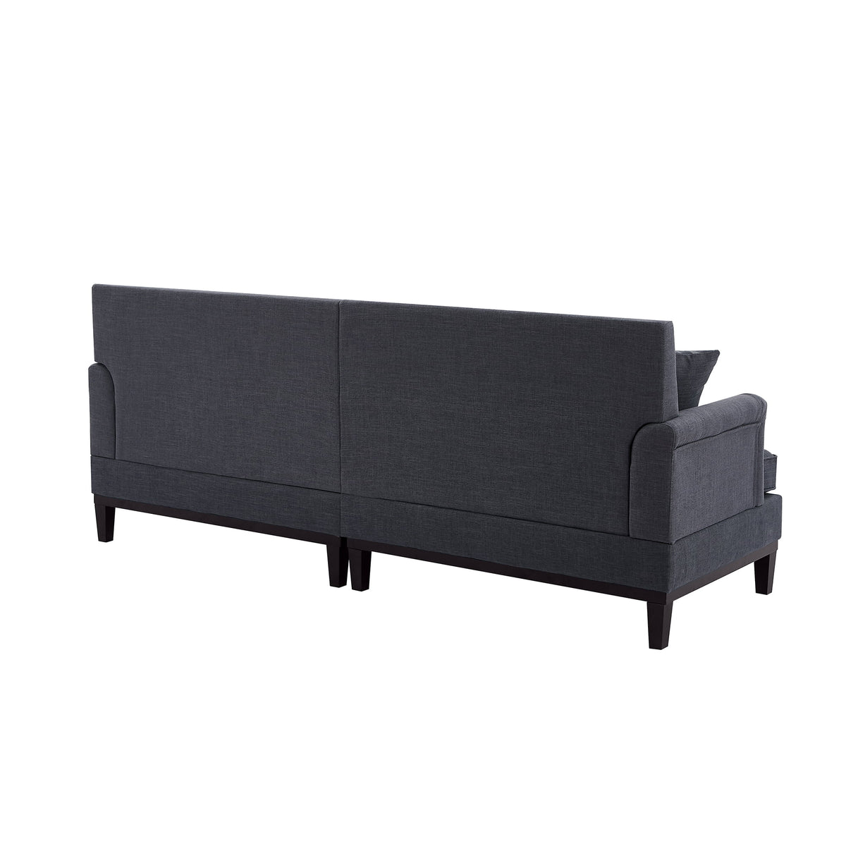 Gray Upholstered Sofa with Wooden Legs X958