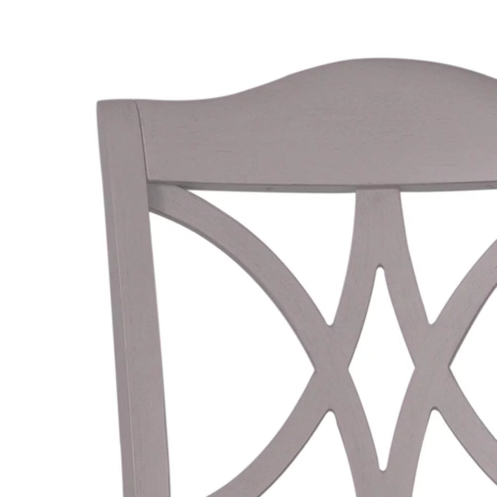 Set of 2 Grey Slat Back Side Chair S14141