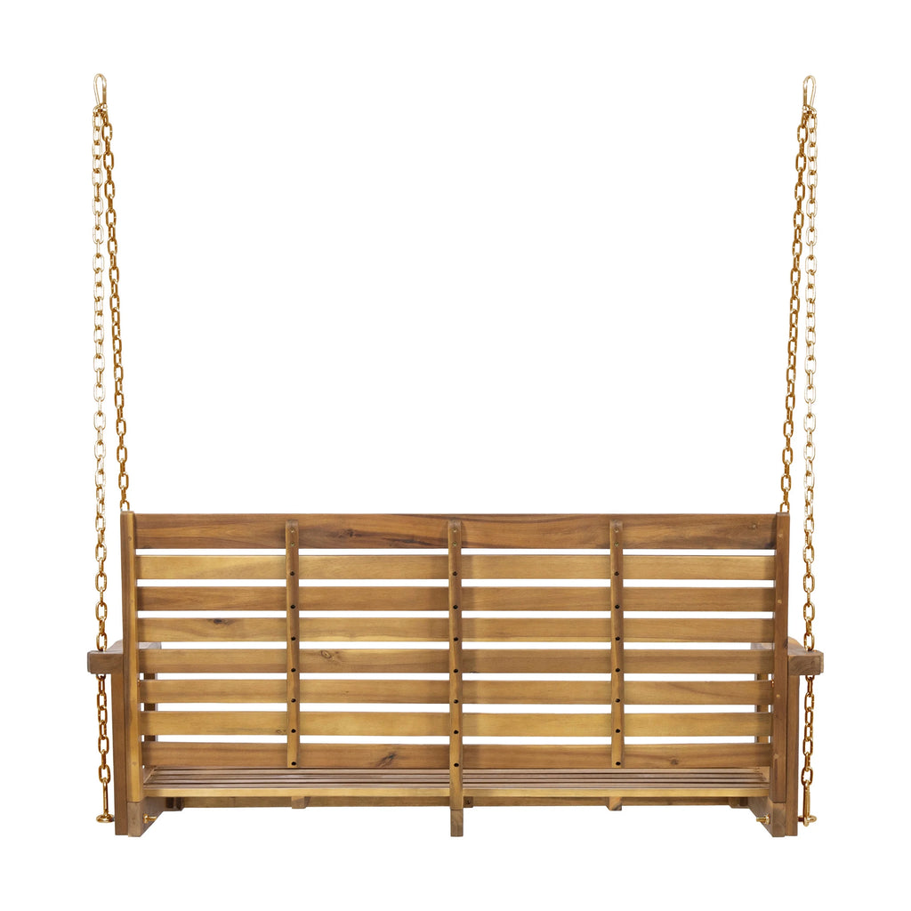 Teak Acacia Wood Porch Swing F8012