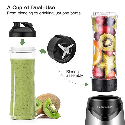 Personal Size 300 Watts Blender with 18 oz BPA-free Portable Bottle R5132