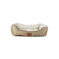 Taupe Herringbone Cuddler Pet Bed U494336