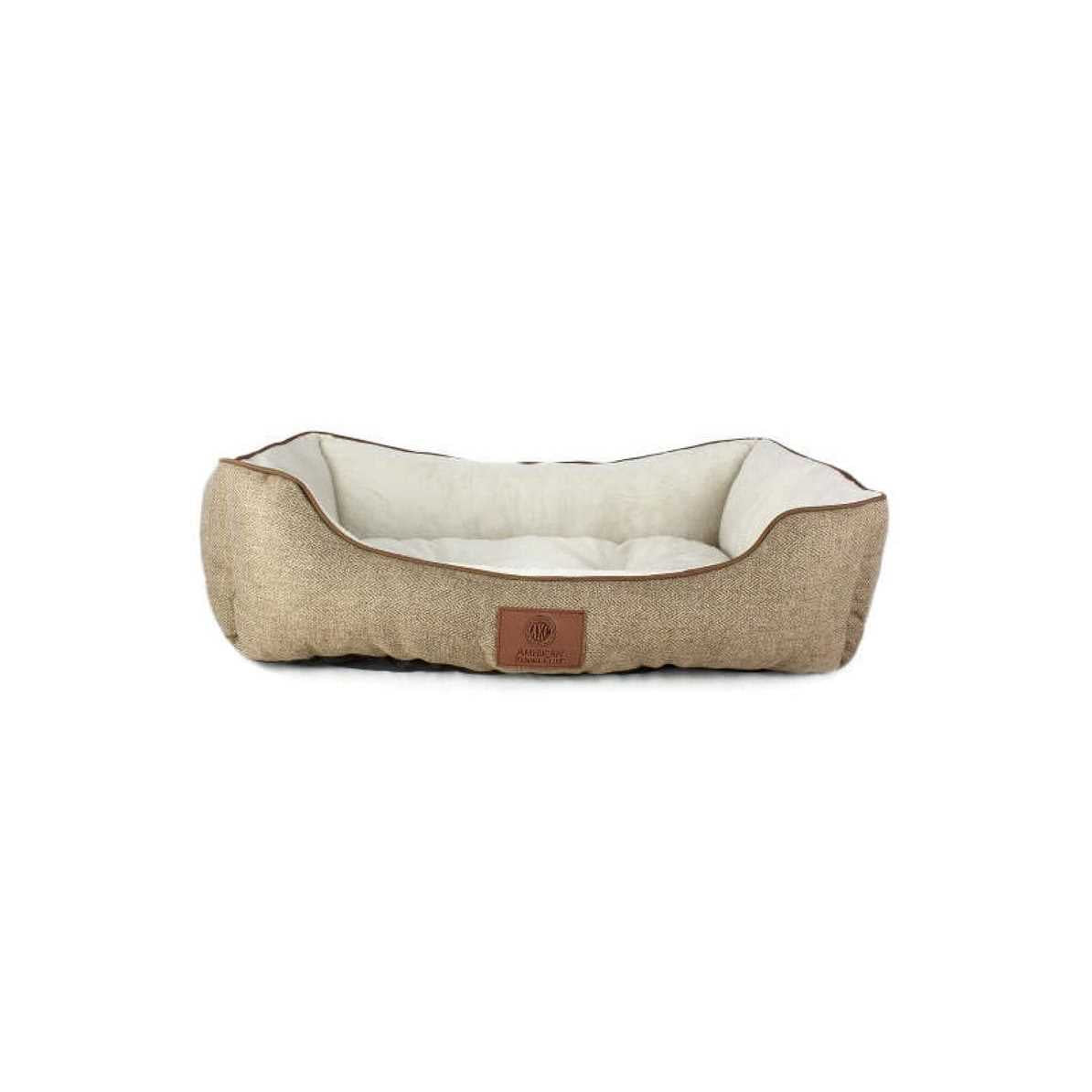 Taupe Herringbone Cuddler Pet Bed U494336
