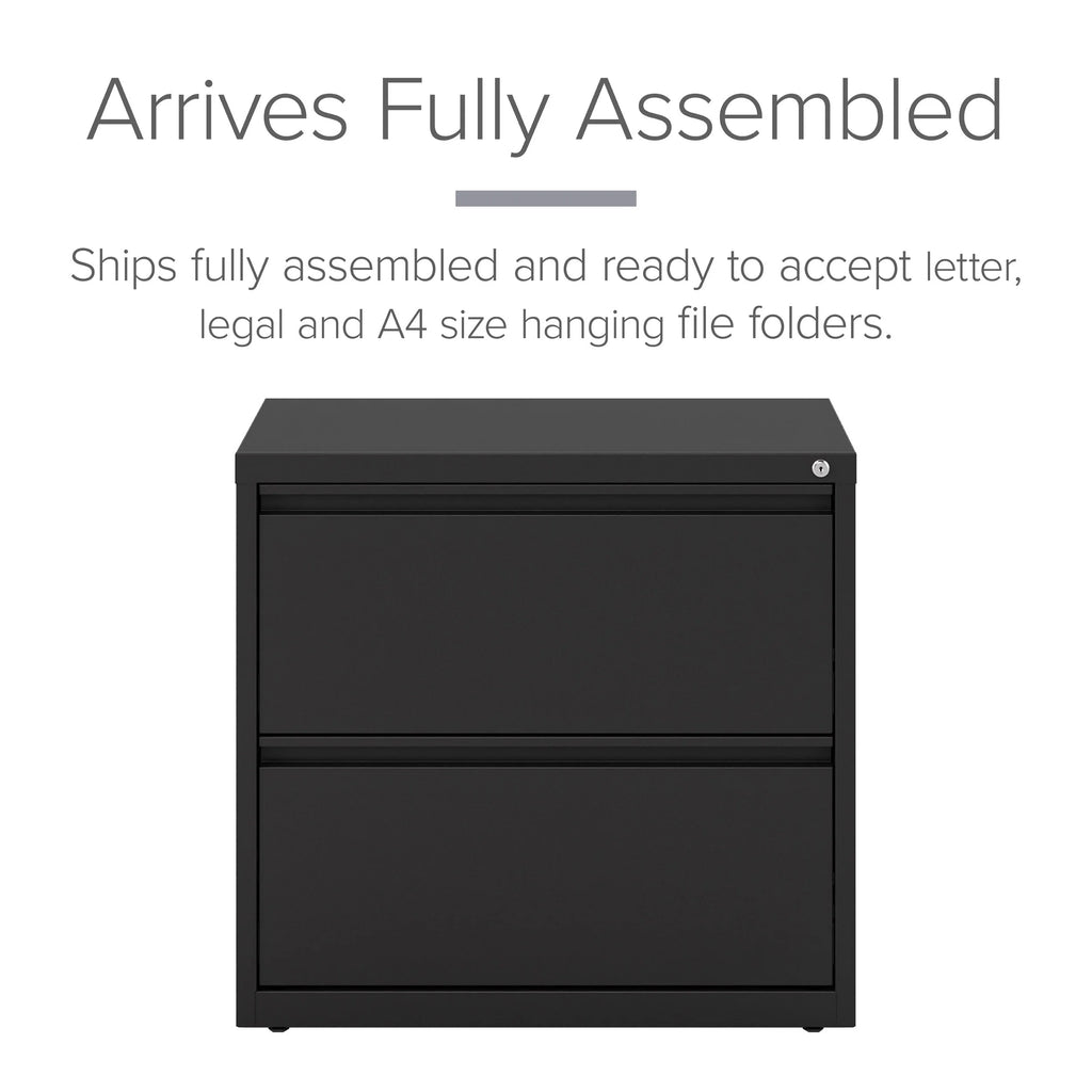 30 inch Wide 2 Drawer Metal Lateral File Cabinet Black P223