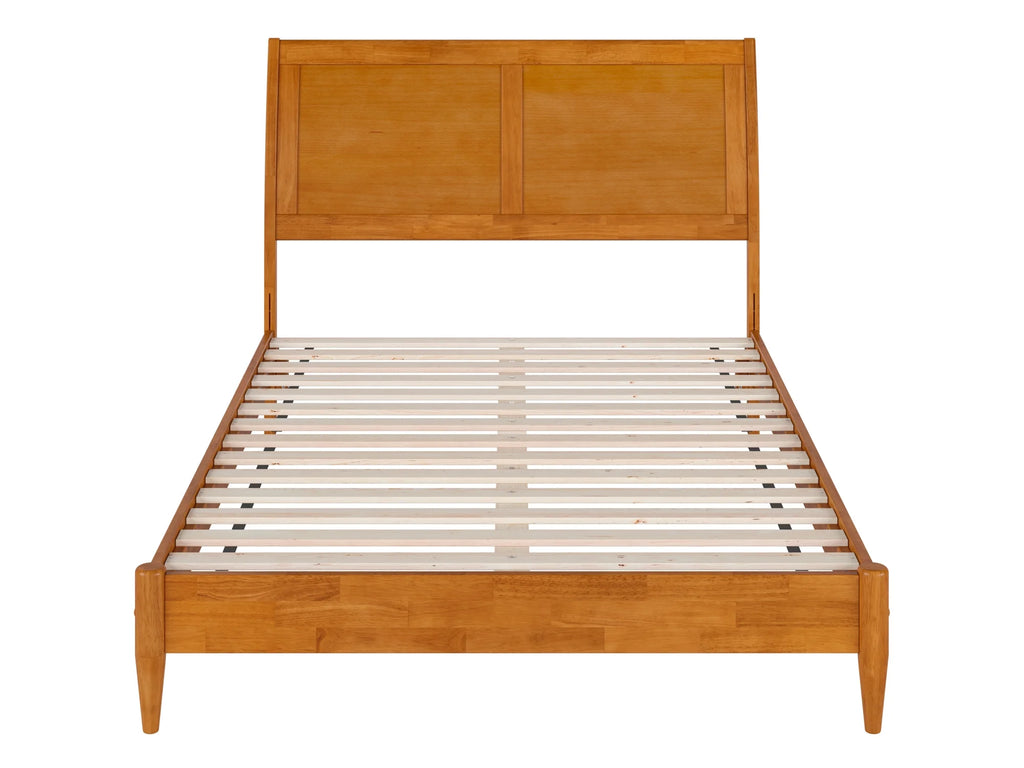 Full Solid Wood Low Profile Sleigh Platform Bed J259655