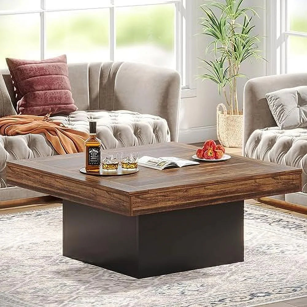 Square LED Engineered Wood Coffee Table V57197
