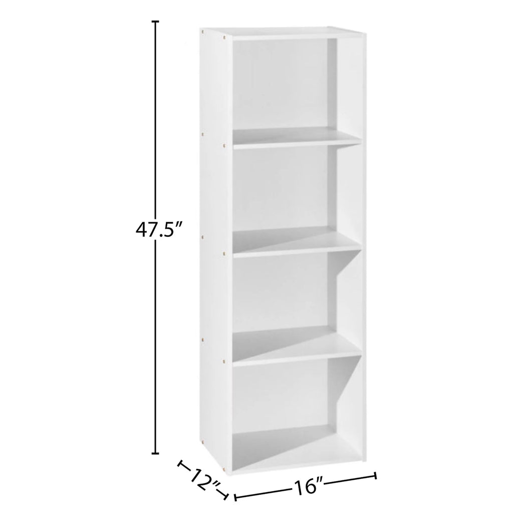 White 4-Shelf Bookcase P281915