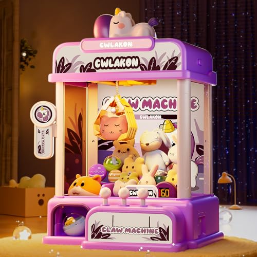 Pink Claw Machine with Sound & 20 Mini Toys I696