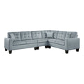 Gray Microfiber Reversible Sectional Q220514